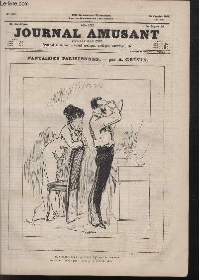 Le Journal amusant N1117, Fantaisies parisiennes.