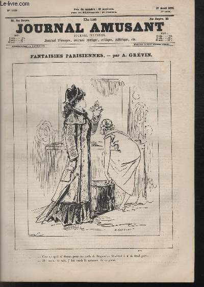 Le Journal amusant N1130, Fantaisies parisiennes.