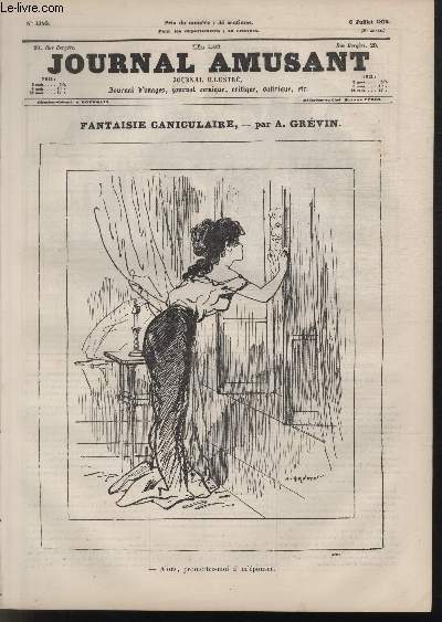 Le Journal amusant N1140, Fantaisie caniculaire.