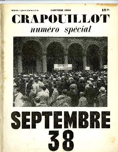 LE CRAPOUILLOT. NUMERO SPECIAL. SEPTEMBRE 38