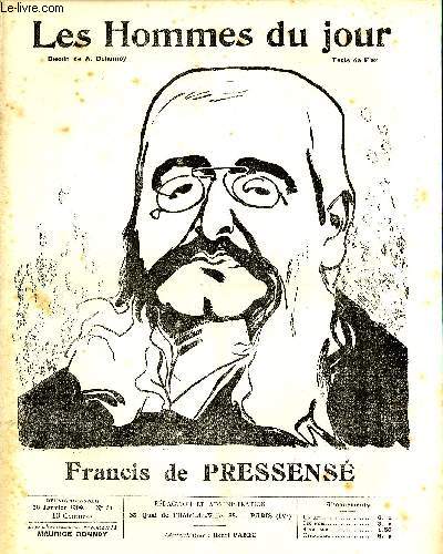 LES HOMMES DU JOUR N 54. FRANCIS DE PRESSENSE.