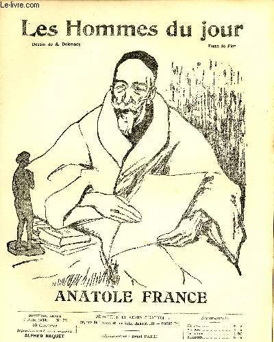 LES HOMMES DU JOUR N 72. ANATOLE FRANCE.