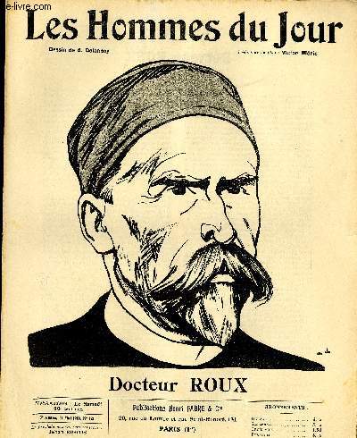 LES HOMMES DU JOUR N 121. DOCTEUR ROUX.