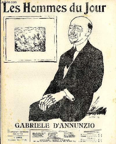 LES HOMMES DU JOUR N 131. GABRIELLE D'ANNUNZIO.