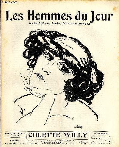 LES HOMMES DU JOUR N 157. COLETTE WILLY.