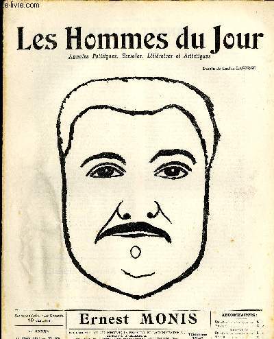 LES HOMMES DU JOUR N 164. ERNEST MONIS.
