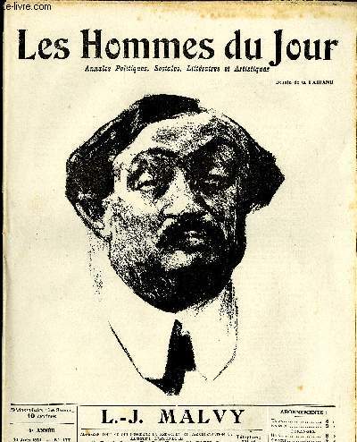 LES HOMMES DU JOUR N 177. L.-J. MALVY.