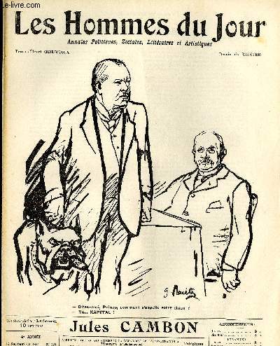 LES HOMMES DU JOUR N 191. JULES CAMBON.