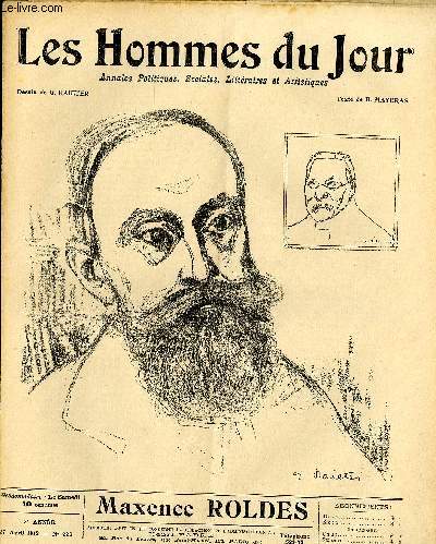 LES HOMMES DU JOUR N 223. MAXENCE ROLDES.