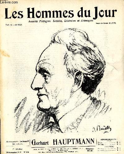 LES HOMMES DU JOUR N 254. GERHART HAUPTMANN.