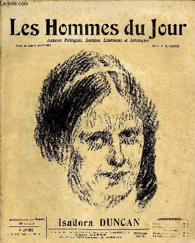 LES HOMMES DU JOUR N 276. ISADORA DUNCAN.