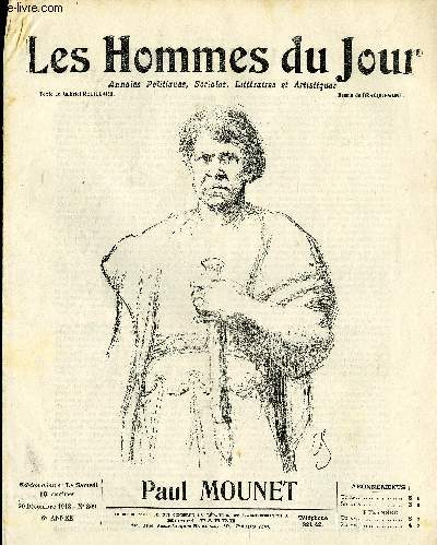 LES HOMMES DU JOUR N 309. PAUL MOUNET.