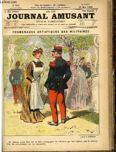 Le journal amusant - nouvelle srie N516. Promenades artistiques des militaires