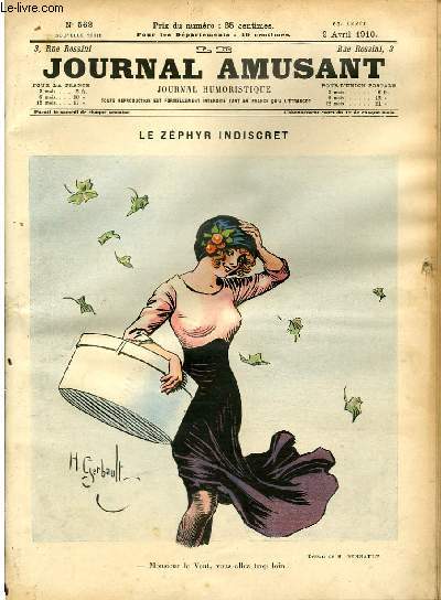 Le journal amusant - nouvelle srie N563. Le zphir indiscret