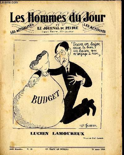 LES HOMMES DU JOUR, Première série magazine N°45. LUCIEN LAMOUREUX.