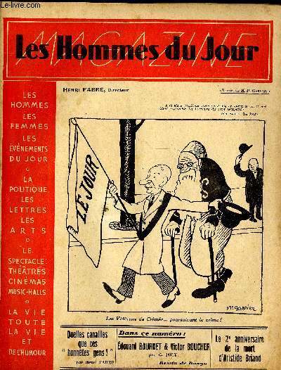 LES HOMMES DU JOUR, Premire srie magazine N84. EDOUARD BOURDET ET VICTOR BOUCHER.