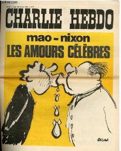 CHARLIE HEBDO N67 - MAO-NIXON - LES AMOURS CELEBRES