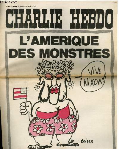 CHARLIE HEBDO N104 - L'AMERIQUE DES MONSTRES 