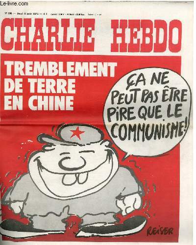CHARLIE HEBDO N299 - TREMBLEMENT DE TERRE EN CHINE 