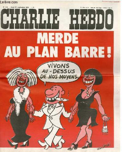 CHARLIE HEBDO N306 - MERDE AU PLAN BARRE !