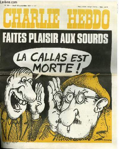 CHARLIE HEBDO N358 - FAITES PLAISIR AUX SOURDS 