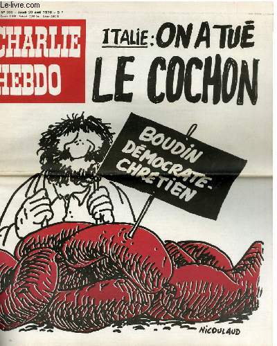 CHARLIE HEBDO N388 - ITALIE : ON A TUE LE COCHON !
