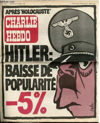 CHARLIE HEBDO N434 - HITLER : BAISSE DE POPULARITE -5%