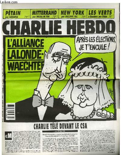 CHARLIE HEBDO N21 - L'ALLIANCE LALONDE-WAECHTER
