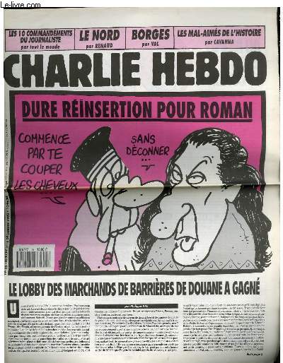 CHARLIE HEBDO N25 - DURE REINSERTION POUR ROMAN