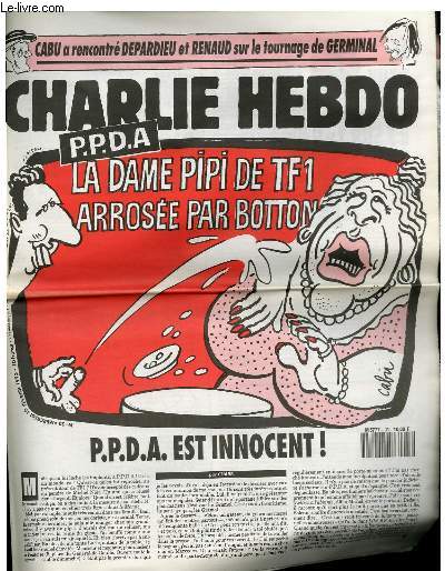 CHARLIE HEBDO N33 - PPDA, LA DAME PIP DE TF1 ARROSEE PAR BOTTON