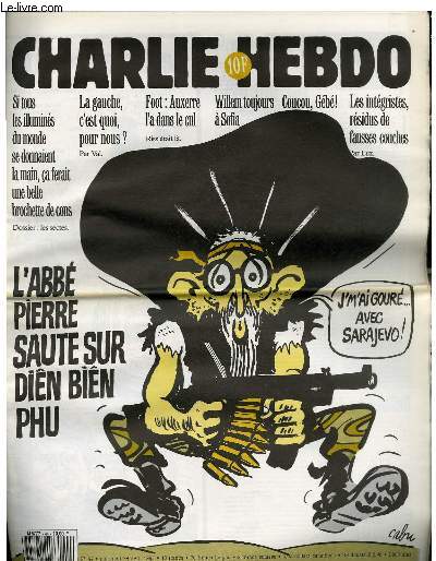 CHARLIE HEBDO N44 - L'ABBE PIERRE SAUTE SUR LE DIN BIpEN PHU