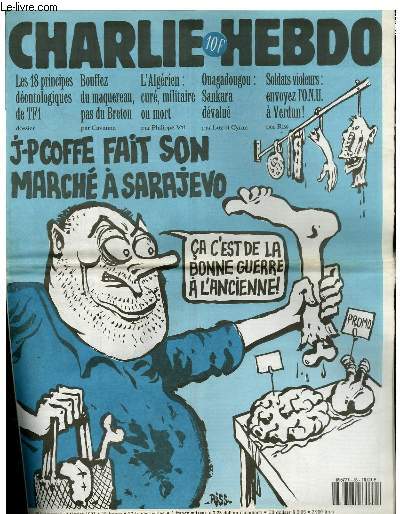 CHARLIE HEBDO N85 - J-P COFFE FAIT SON MARCHE A SARAJEVO 