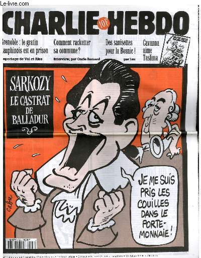 CHARLIE HEBDO N128 - SARKOZY LE CASTRAT DE BALLADUR 