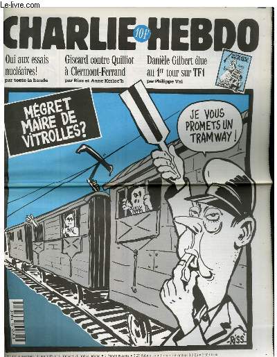 CHARLIE HEBDO N155 - MEGRET MAIRE DE VITROLLE , 