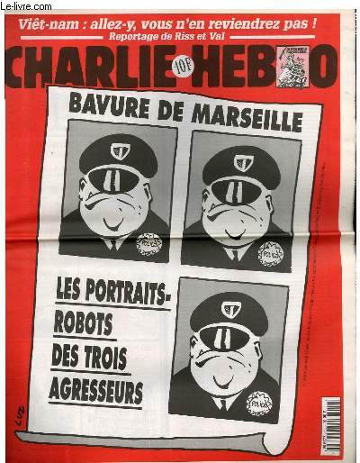 CHARLIE HEBDO N165 - BAVURE DE MARSEILLE 