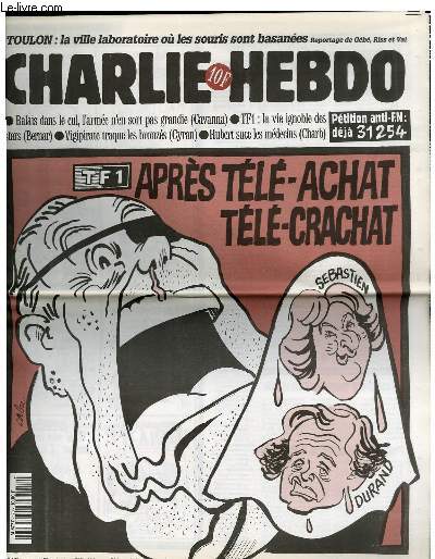 CHARLIE HEBDO N170 - TF1, APRES TELE-ACHAT, TELE CRACHAT