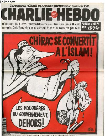 CHARLIE HEBDO N178 - CHIRAC SE CONVERTIT A L'ISLAM 