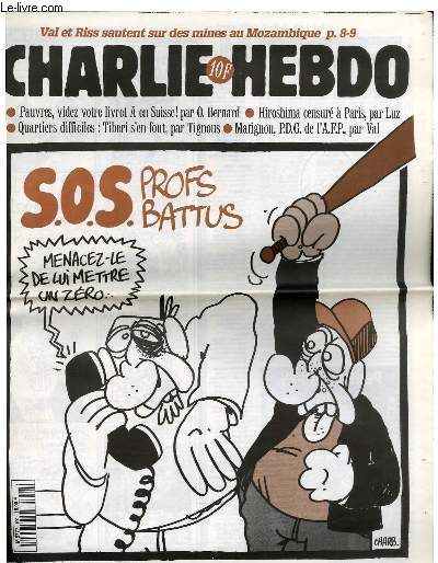 CHARLIE HEBDO N190 - SOS PROFS BATTUS 