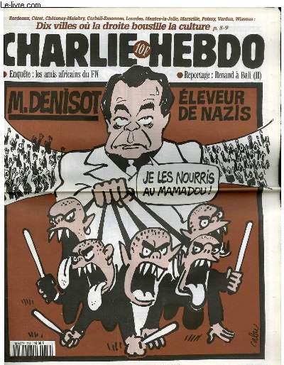 CHARLIE HEBDO N204 - M.DENISOT ELEVEURS DE NAZIS