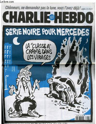 CHARLIE HEBDO N290 - SERIE NOIRE POUR MERCEDES 