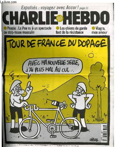 CHARLIE HEBDO N317 - TOUR DE FRANCE DU DOPAGE 