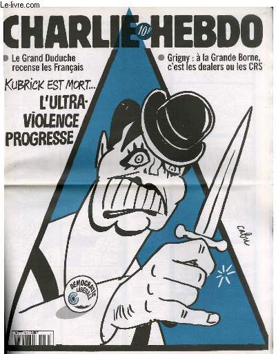CHARLIE HEBDO N351 - RUBRICK EST MORT ... L'ULTRA VIOLENCE PROGRESSE