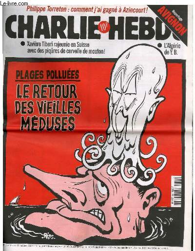 CHARLIE HEBDO N369 - PLAGES POLLUEES : LE TOUR DES VIEILLES MEDUSES