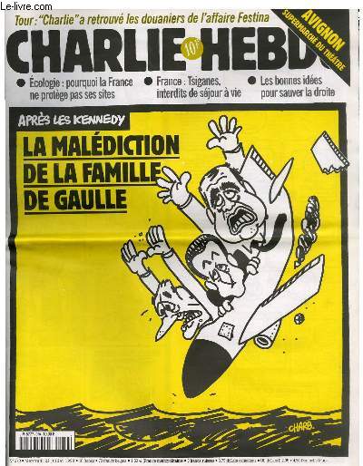 CHARLIE HEBDO N370 - APRES LES KENEDY, LA MALEDICTION DE LA FAMILLE DE GAULLE