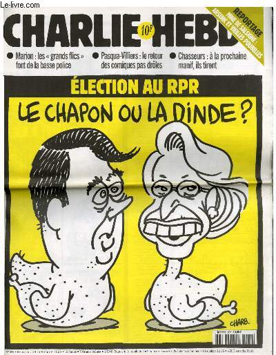 CHARLIE HEBDO N388 - ELECTION AU RPR : LE CHAPON OU LA DINDE ?