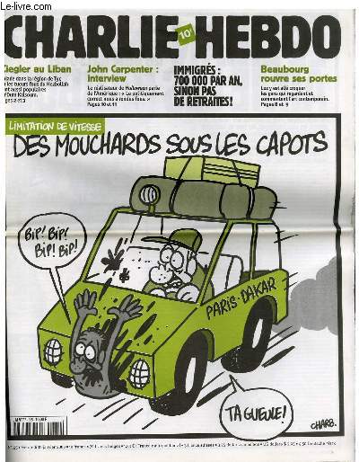 CHARLIE HEBDO N395 - LIMITATION DE VITESSE : DES MOUCHARDS SOUS LES CAPOTS