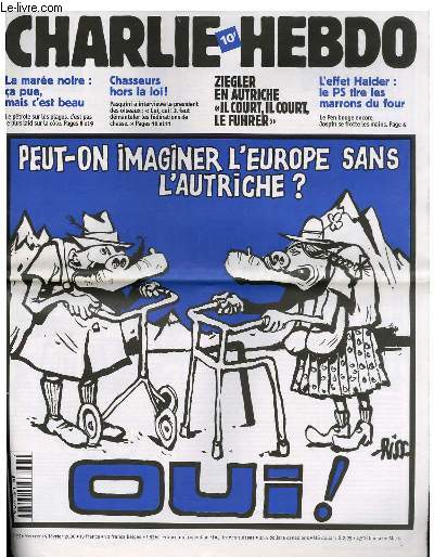 CHARLIE HEBDO N399 - PEUT-ON IMAGINER L'EUROPE SANS L'AUTRICHE ?