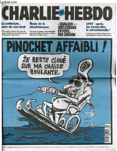 CHARLIE HEBDO N403 - PINOCHET AFFAIBLI ! 