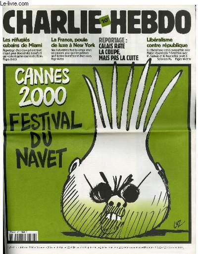 CHARLIE HEBDO N412 - CANNES 2000 FESTIVAL DU NAVET