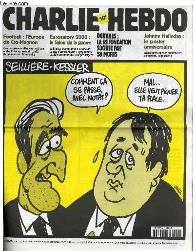 CHARLIE HEBDO N418 - SEILLIERE-KESSLER 